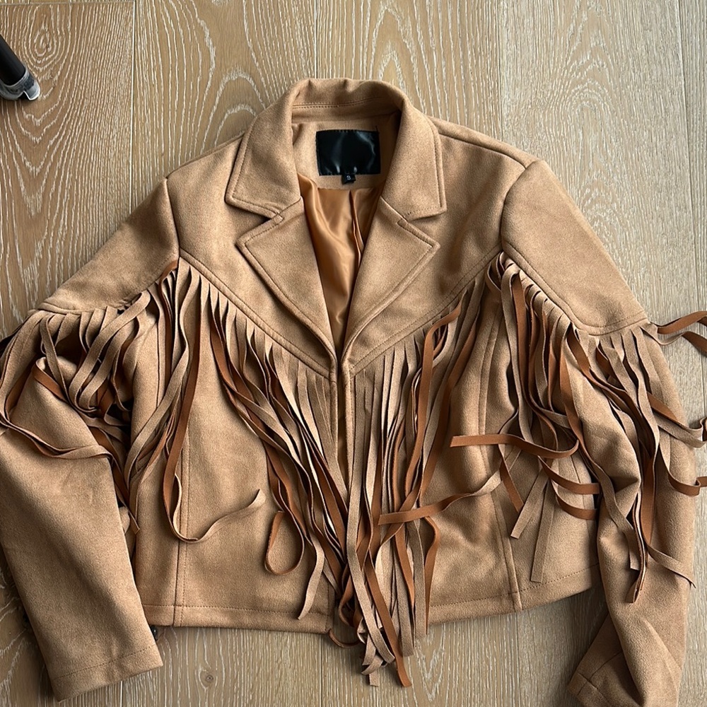 Tan Fringe Women's Jacket